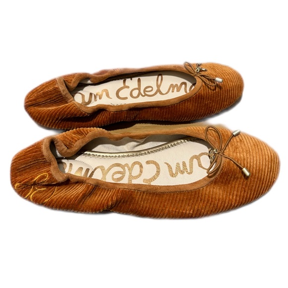 NWT Sam Edelman Felicia Flat Corduroy Size 7 Color Mustard - Picture 3 of 6